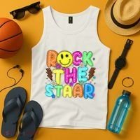 Funny Rock The Test Testing Day Teacher Student Motivational Tank Top thumb 4