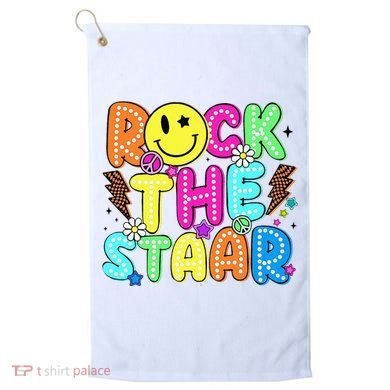 Funny Rock The Test Testing Day Teacher Student Motivational Golf Towel