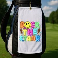 Funny Rock The Test Testing Day Teacher Student Motivational Golf Towel thumb 2