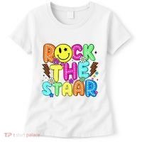 Funny Rock The Test Testing Day Teacher Student Motivational Women's T-Shirt thumb 0