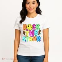 Funny Rock The Test Testing Day Teacher Student Motivational Women's T-Shirt thumb 4