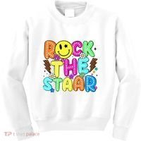Funny Rock The Test Testing Day Teacher Student Motivational Kids Sweatshirt thumb 0