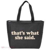 Funny Retro That's What She Said Tote Bag thumb 0