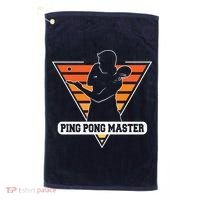 Funny Retro Tabletennis Ping Pong Quote Ping Pong Master Premium Golf Towel thumb 0