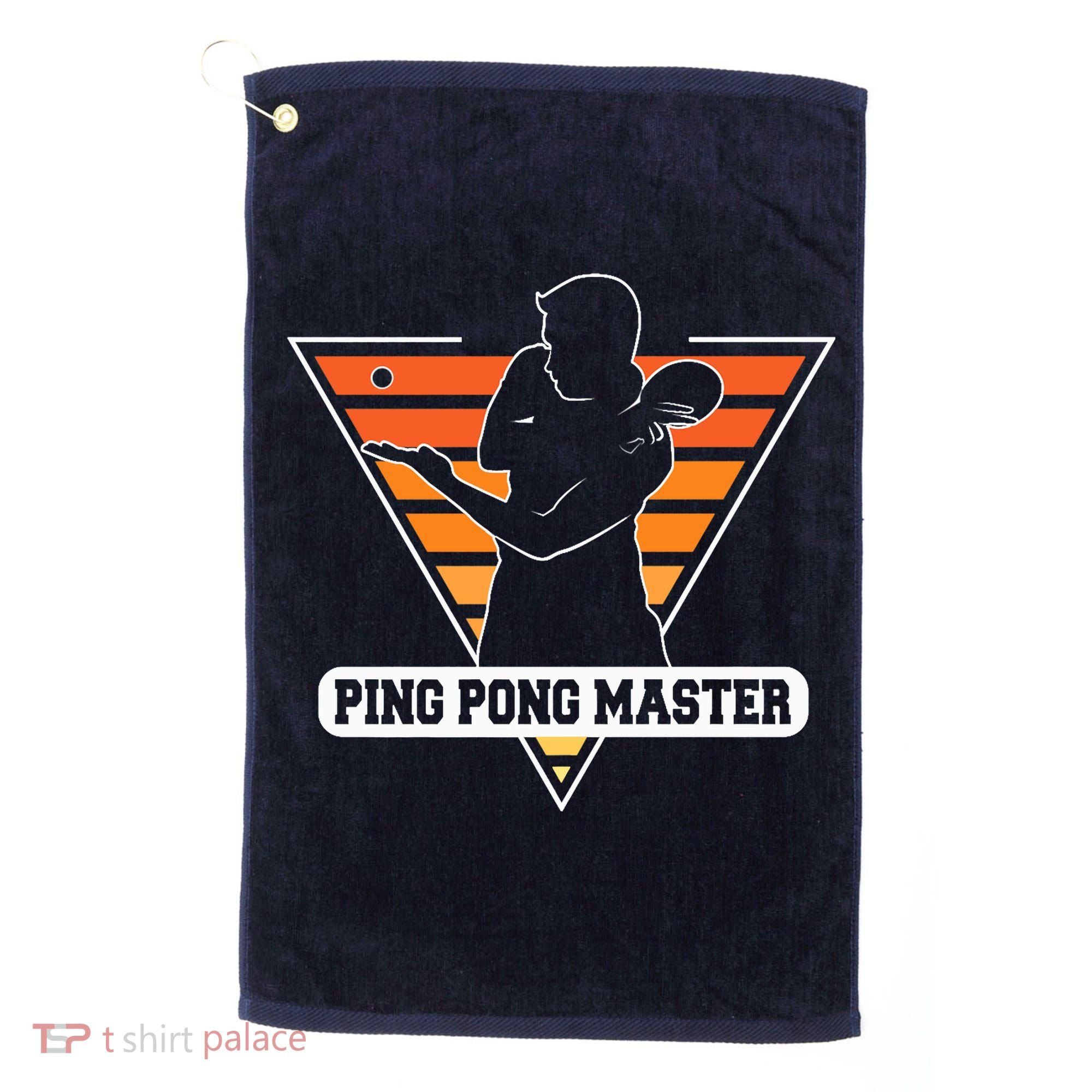 Funny Retro Tabletennis Ping Pong Quote Ping Pong Master Premium Golf Towel