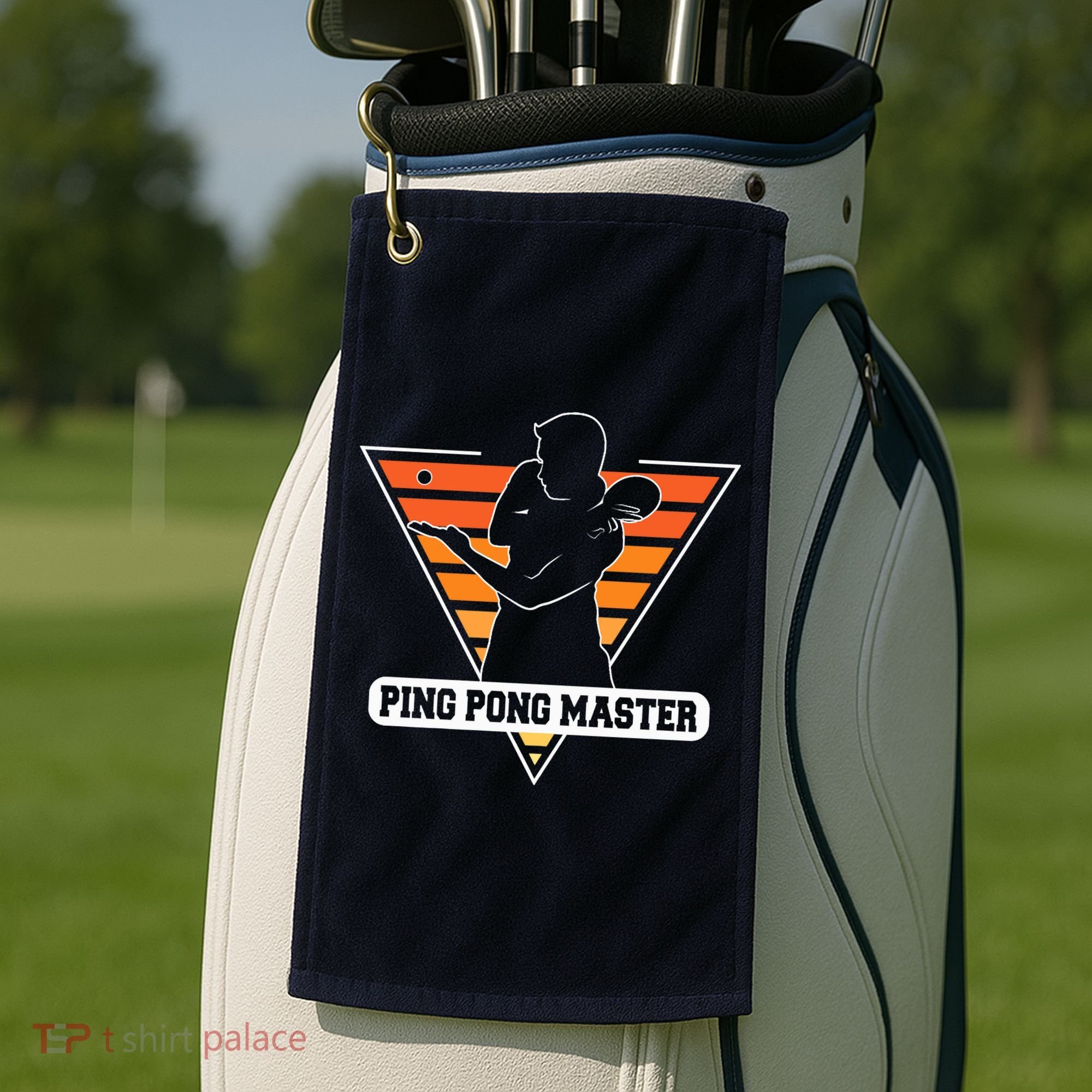 Funny Retro Tabletennis Ping Pong Quote Ping Pong Master Premium Golf Towel