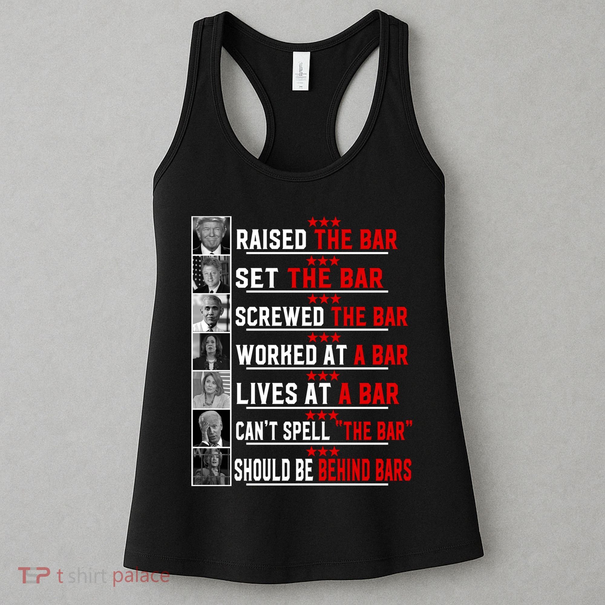 Funny Raised The Bar Pro Donald Trump Quote Women's Tank Top