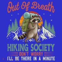 Funny Raccoon Tired Hiker  Hoodie thumb 2