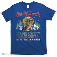 Funny Raccoon Tired Hiker  T-Shirt thumb 0