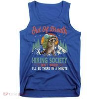 Funny Raccoon Tired Hiker  Tank Top thumb 0