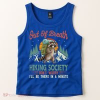 Funny Raccoon Tired Hiker  Tank Top thumb 2