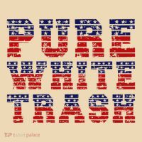 Funny Redneck Usa American Flag Pure White Trash Tote Bag thumb 4