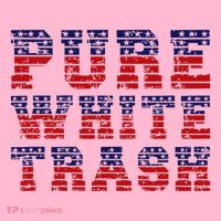 Funny Redneck Usa American Flag Pure White Trash Coaster thumb 2