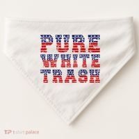 Funny Redneck Usa American Flag Pure White Trash USA-Made Doggie Bandana thumb 0