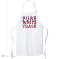 Funny Redneck Usa American Flag Pure White Trash Apron thumb 0