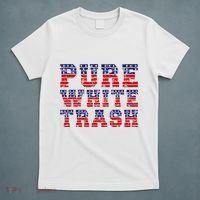 Funny Redneck Usa American Flag Pure White Trash T-Shirt thumb 5