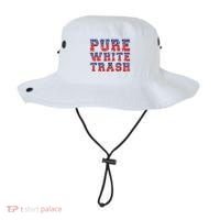 Funny Redneck Usa American Flag Pure White Trash Bucket Hat thumb 0