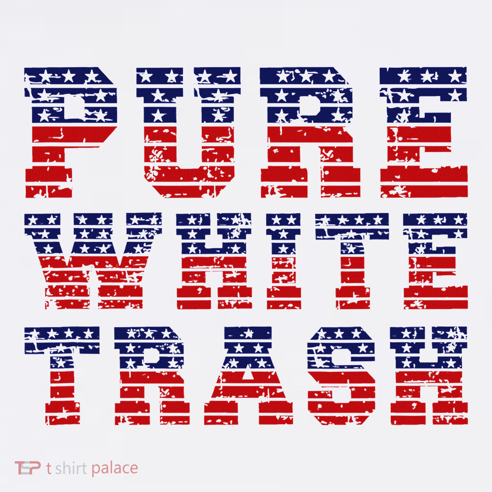 Funny Redneck Usa American Flag Pure White Trash Women's Tank Top