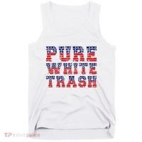 Funny Redneck Usa American Flag Pure White Trash Tank Top thumb 0