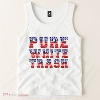 Funny Redneck Usa American Flag Pure White Trash Tank Top thumb 2