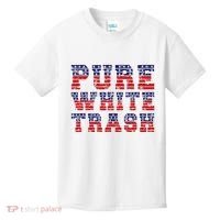 Funny Redneck Usa American Flag Pure White Trash Kids T-Shirt thumb 0
