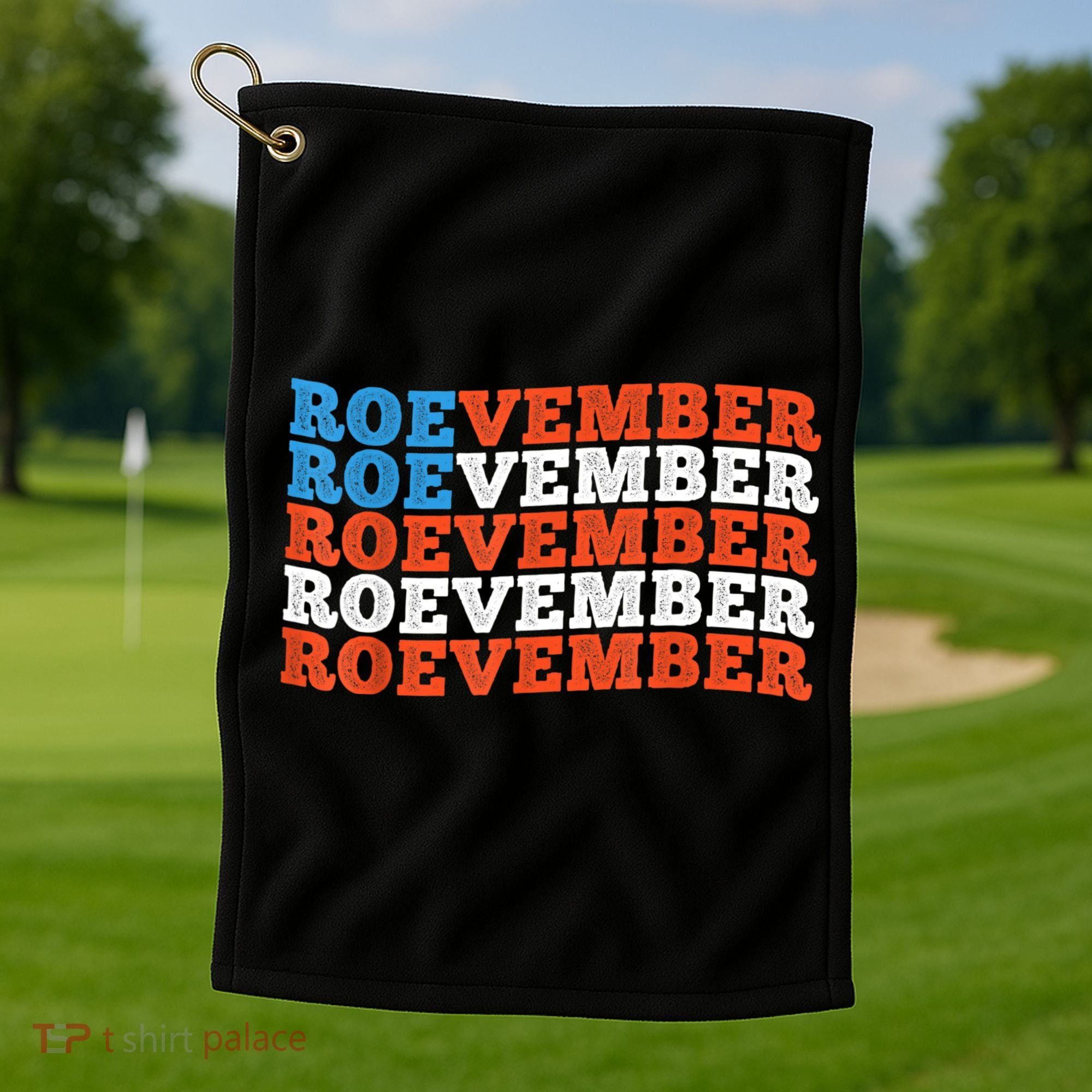 Funny Roevember US Flag Golf Towel