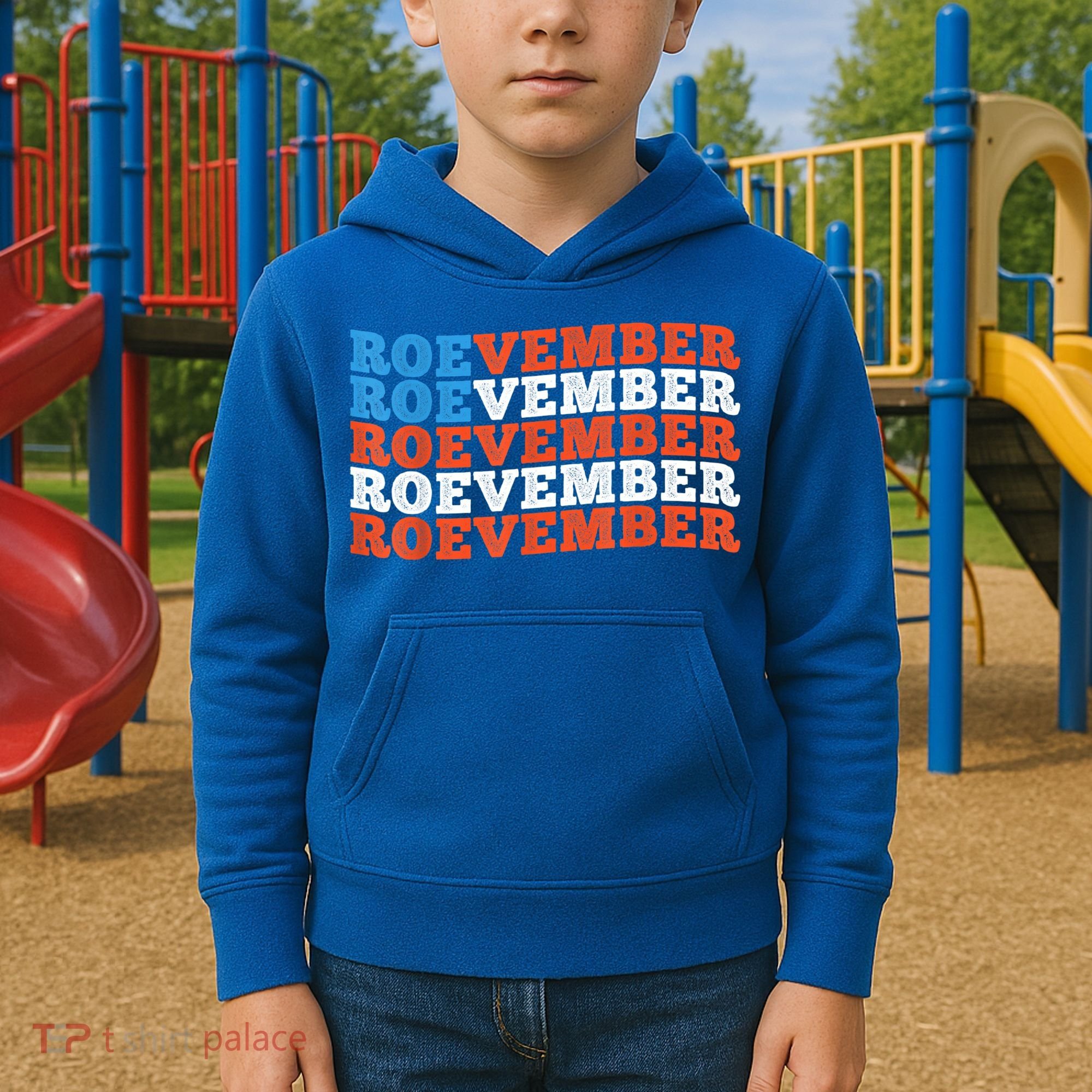Funny Roevember US Flag Kids Hoodie
