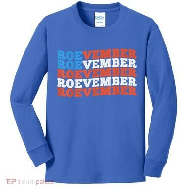 Funny Roevember US Flag Kids Long Sleeve Shirt