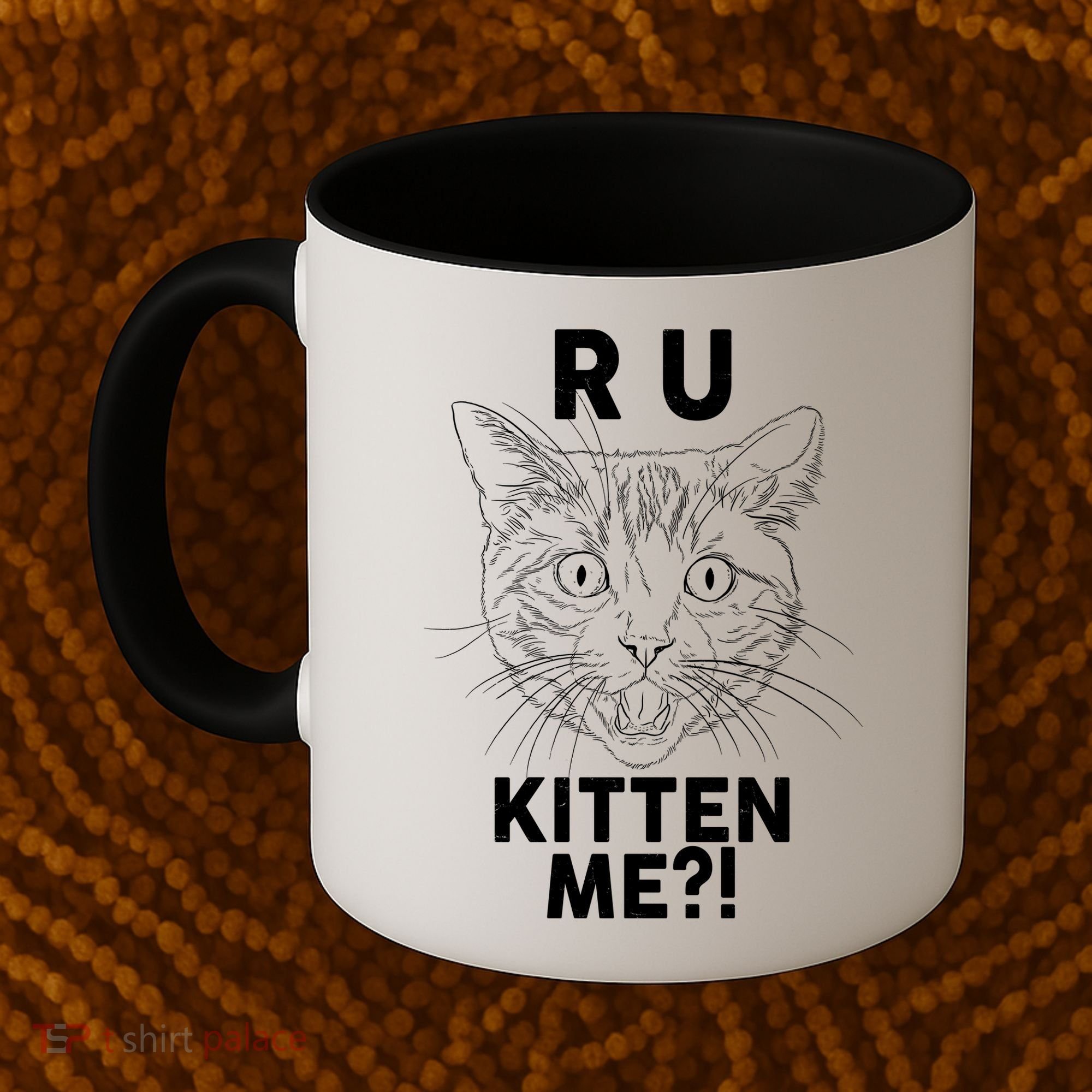 Funny R U Kitten Me Are You Kidding Me Cat Coffee Mug