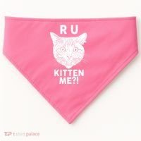Funny R U Kitten Me Are You Kidding Me Cat USA-Made Doggie Bandana thumb 0
