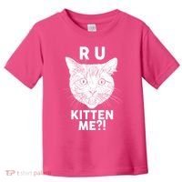Funny R U Kitten Me Are You Kidding Me Cat Toddler T-Shirt thumb 0