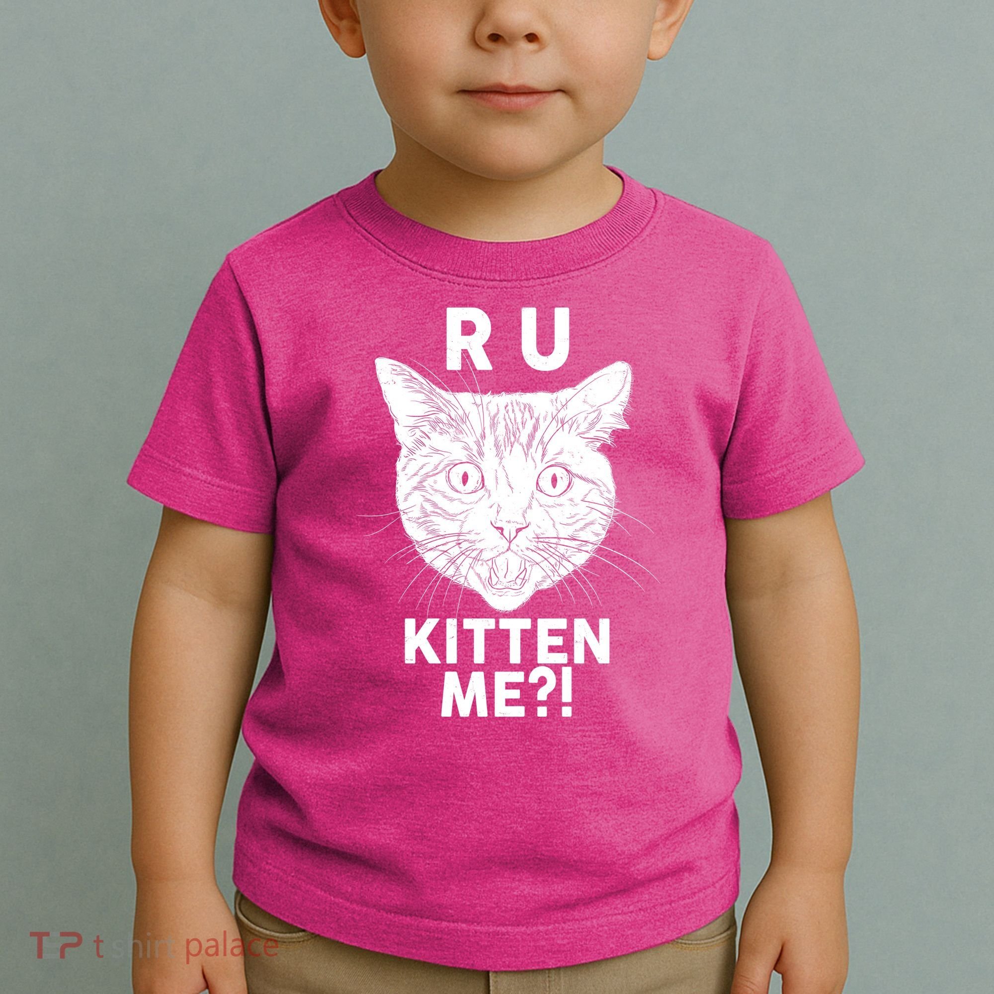 Funny R U Kitten Me Are You Kidding Me Cat Toddler T-Shirt