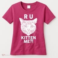 Funny R U Kitten Me Are You Kidding Me Cat Women's T-Shirt thumb 0