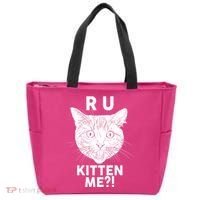 Funny R U Kitten Me Are You Kidding Me Cat Tote Bag thumb 0