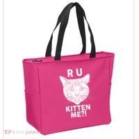 Funny R U Kitten Me Are You Kidding Me Cat Tote Bag thumb 2