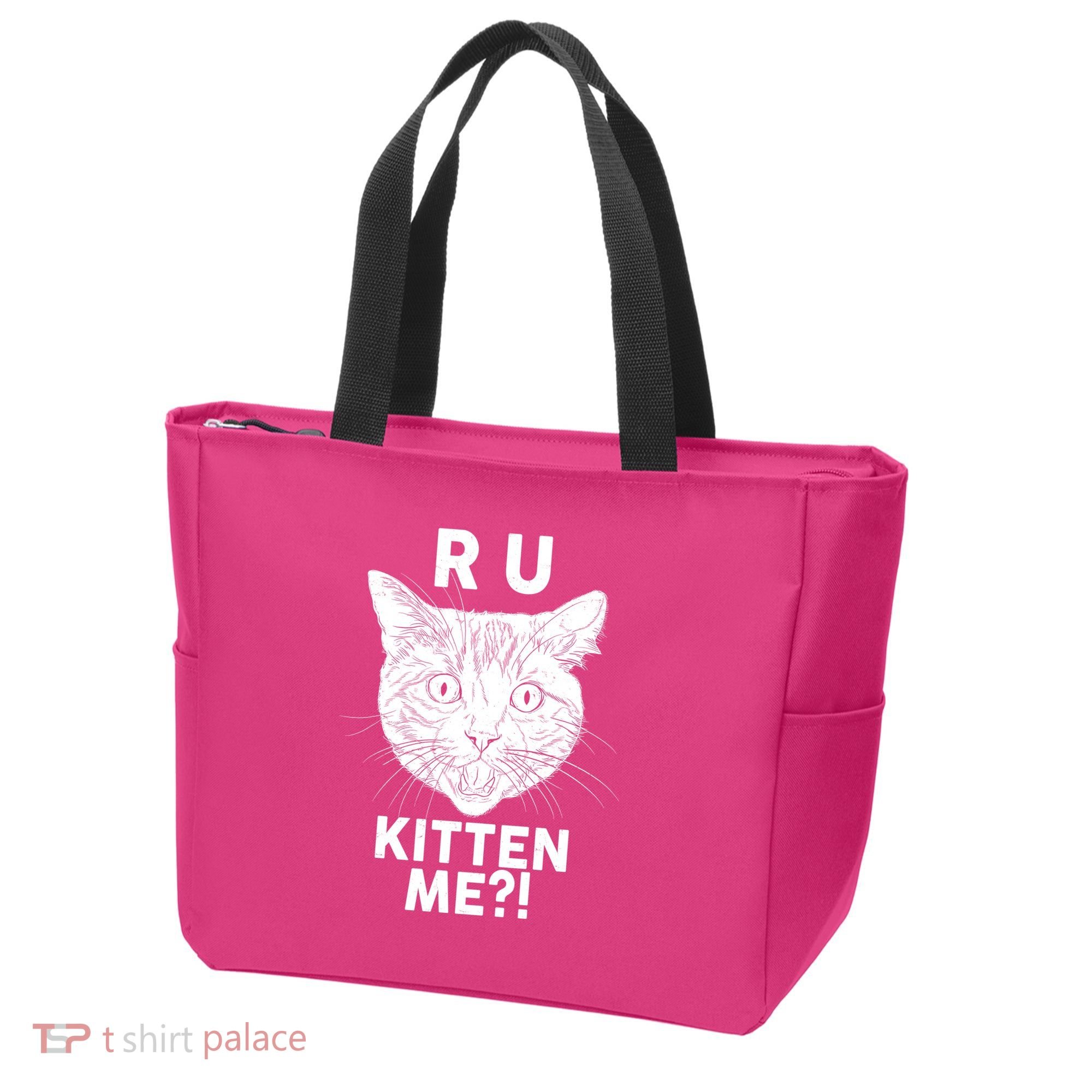 Funny R U Kitten Me Are You Kidding Me Cat Tote Bag