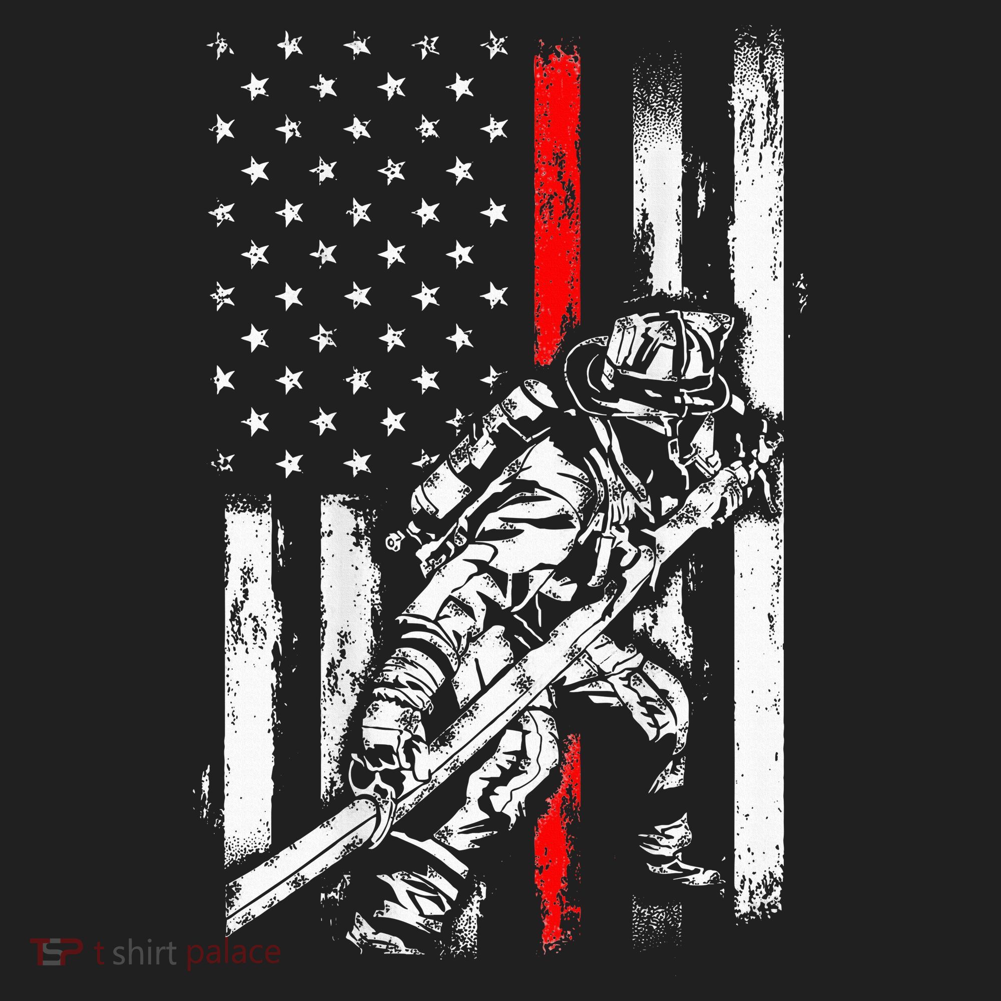 Firefighter Red Us Patriotic Funny Fireman American Flag Women's Sweatshirt