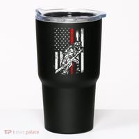 Firefighter Red Us Patriotic Funny Fireman American Flag Tumbler thumb 0