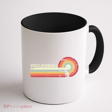 Funny Retro Volleyball Gift Coffee Mug back