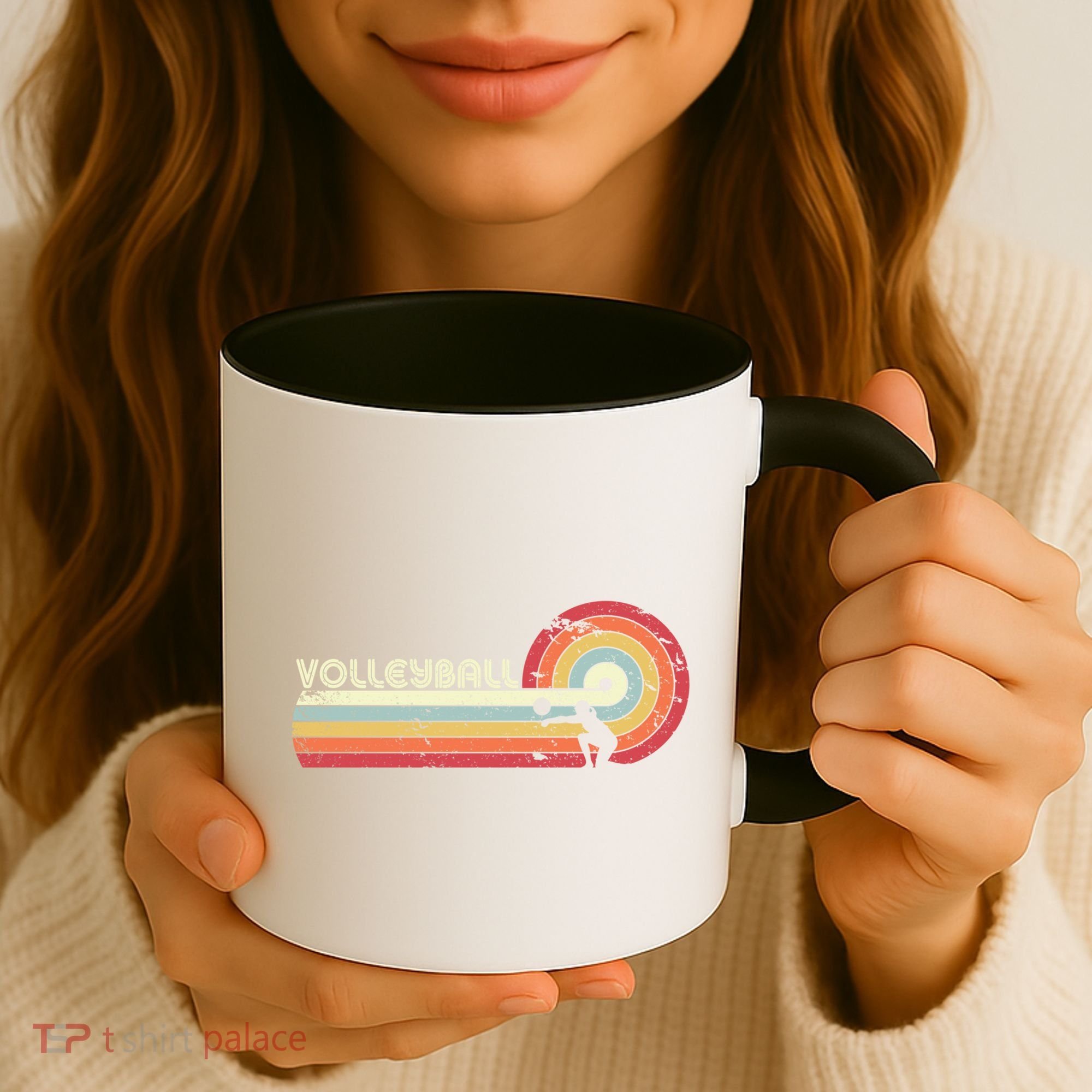 Funny Retro Volleyball Gift Coffee Mug