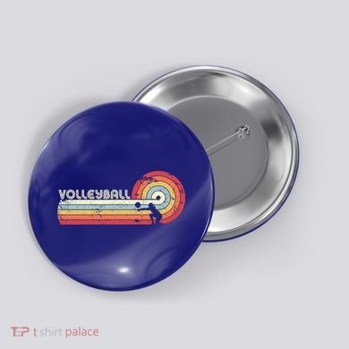 Funny Retro Volleyball Gift Button