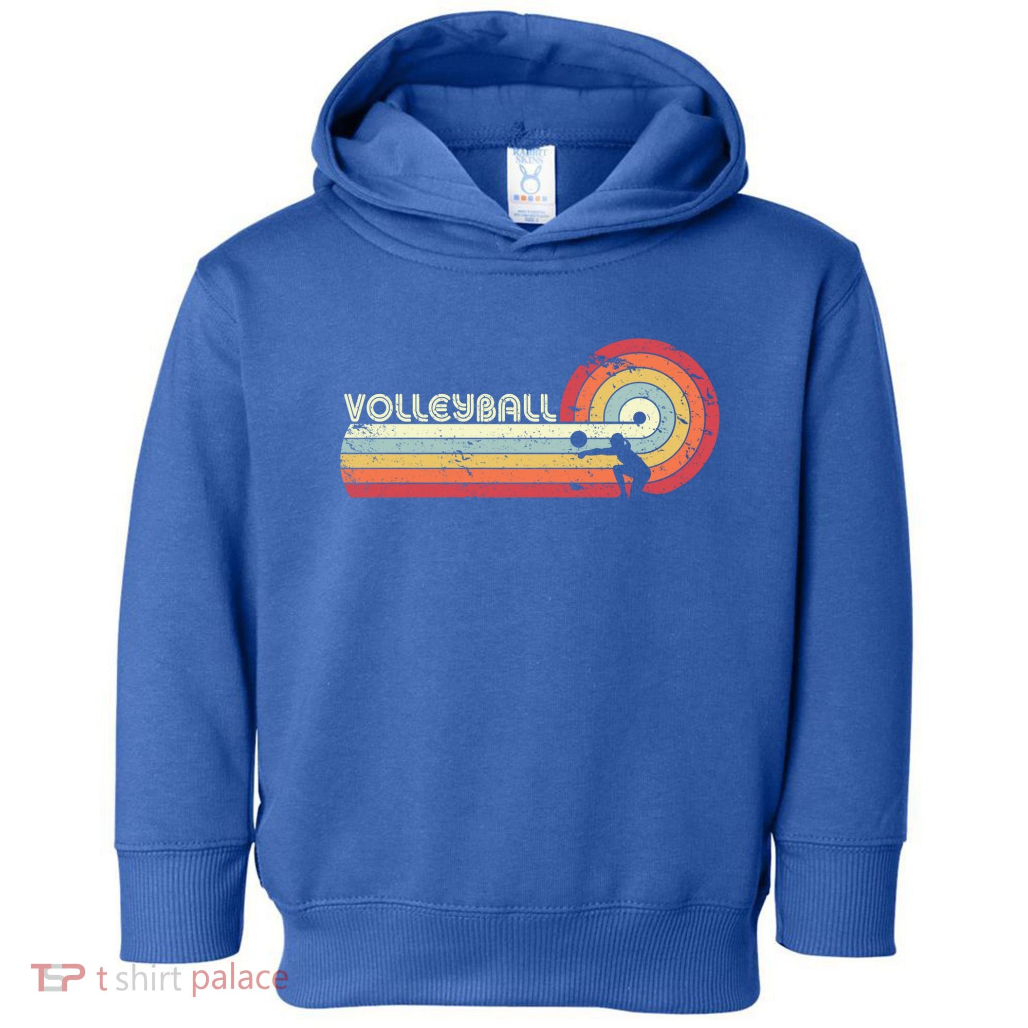 Funny Retro Volleyball Gift Toddler Hoodie