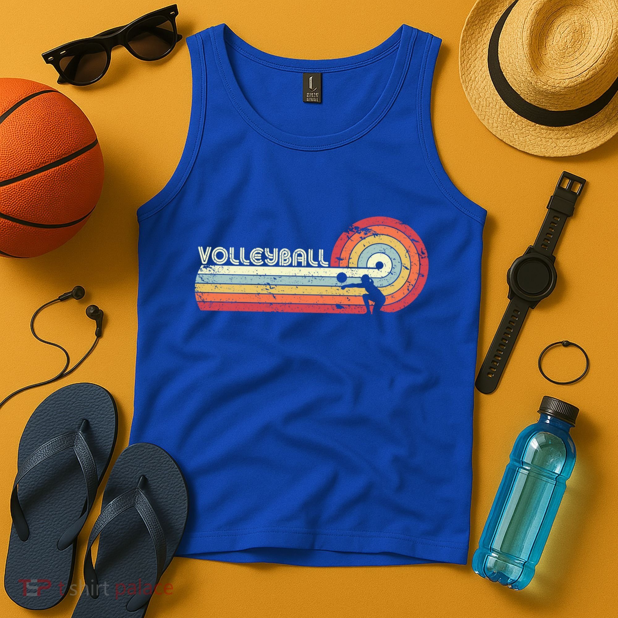 Funny Retro Volleyball Gift Tank Top