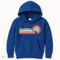 Funny Retro Volleyball Gift Kids Hoodie thumb 0