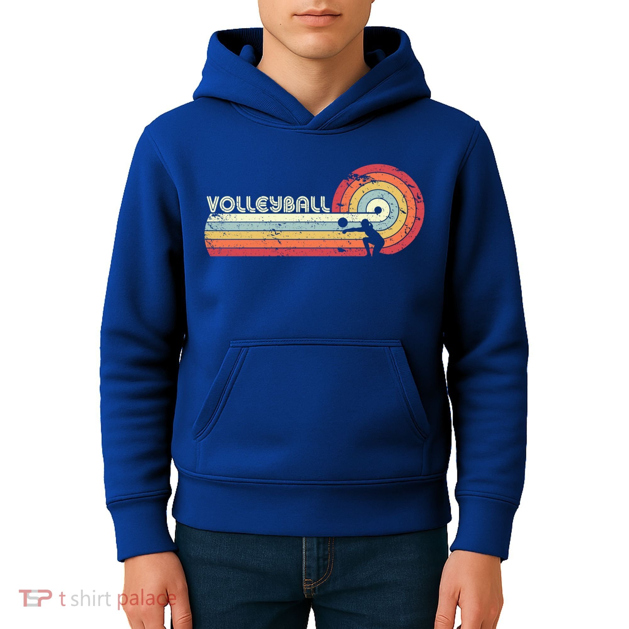 Funny Retro Volleyball Gift Kids Hoodie