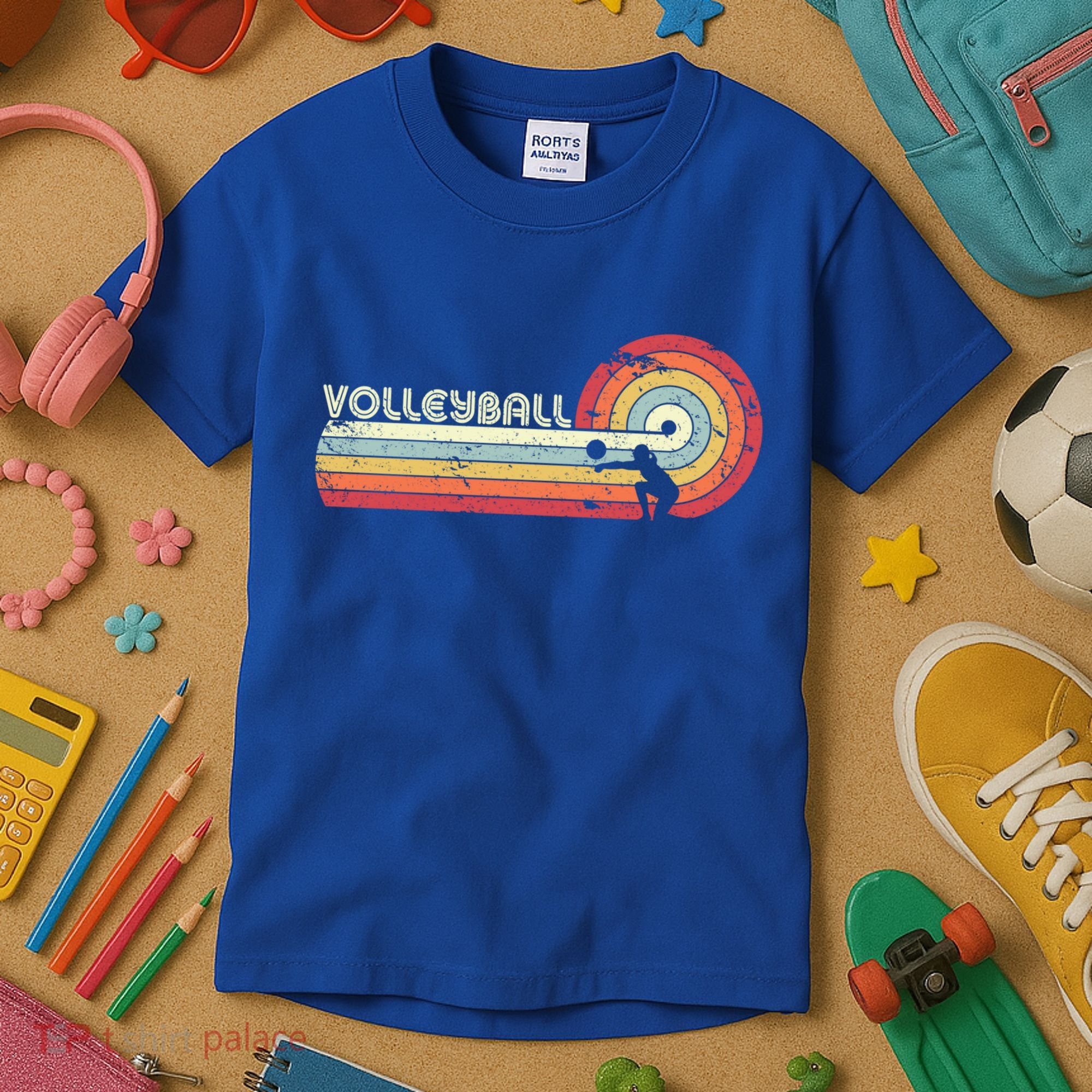 Funny Retro Volleyball Gift Kids T-Shirt