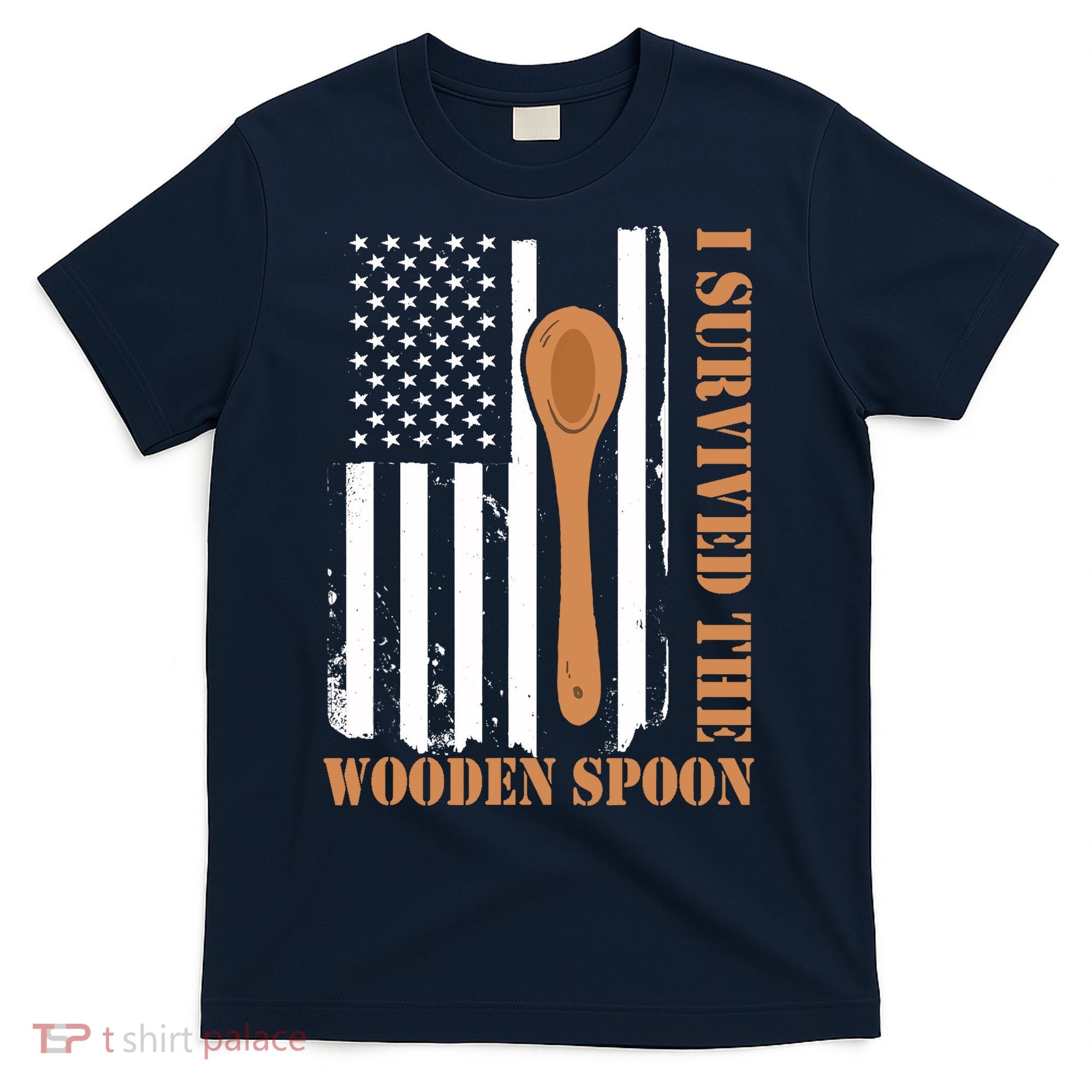Funny Retro Vintage Wooden Spoon Survivor T-Shirt