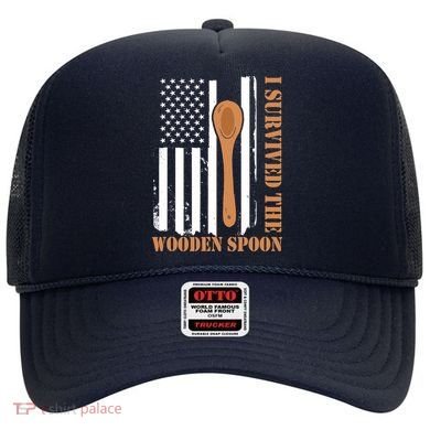 Funny Retro Vintage Wooden Spoon Survivor Hat