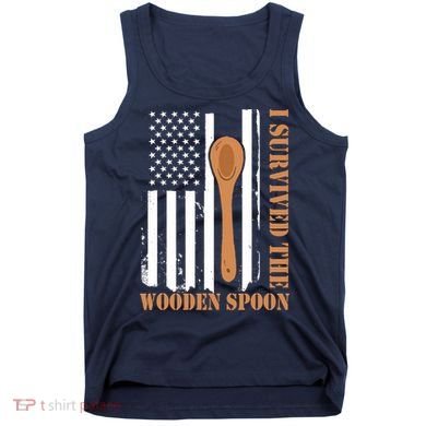Funny Retro Vintage Wooden Spoon Survivor Tank Top