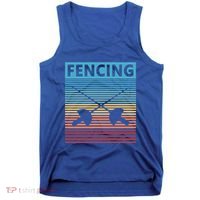 Fencing Retro Vintage Fencing Gift Tank Top thumb 0